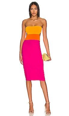 Susana Monaco Colorblocked Tube Dress in Pinata from Revolve.com | Revolve Clothing (Global)