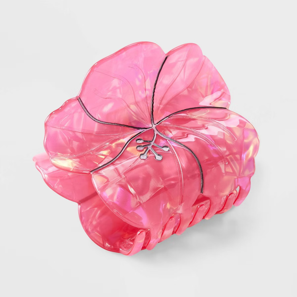 Marbled Acrylic Flower Claw Hair Clip - Wild Fable™ Coral: Hair Styling Accessory for All Hair ... | Target
