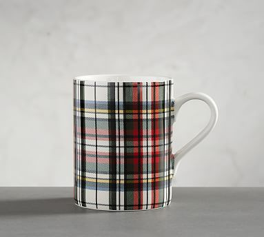 Denver Plaid Stoneware Mugs - Set of 4 | Pottery Barn (US)