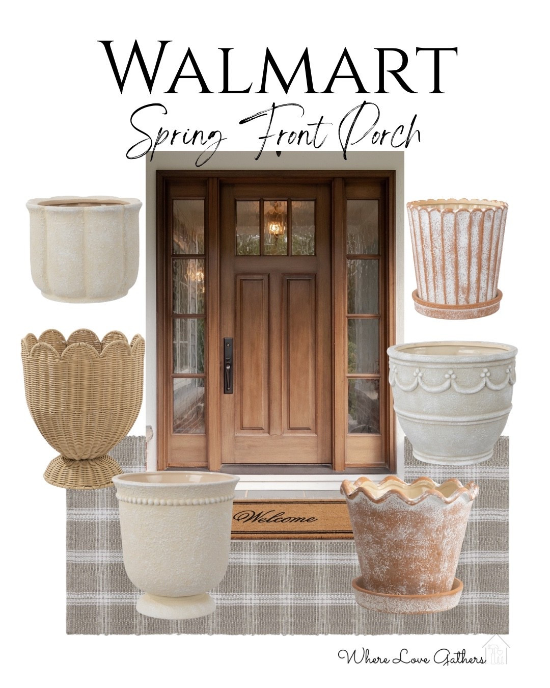 Walmart front porch reset with the most adorable planters that will sell out quickly 

#LTKSeasonal #LTKHome