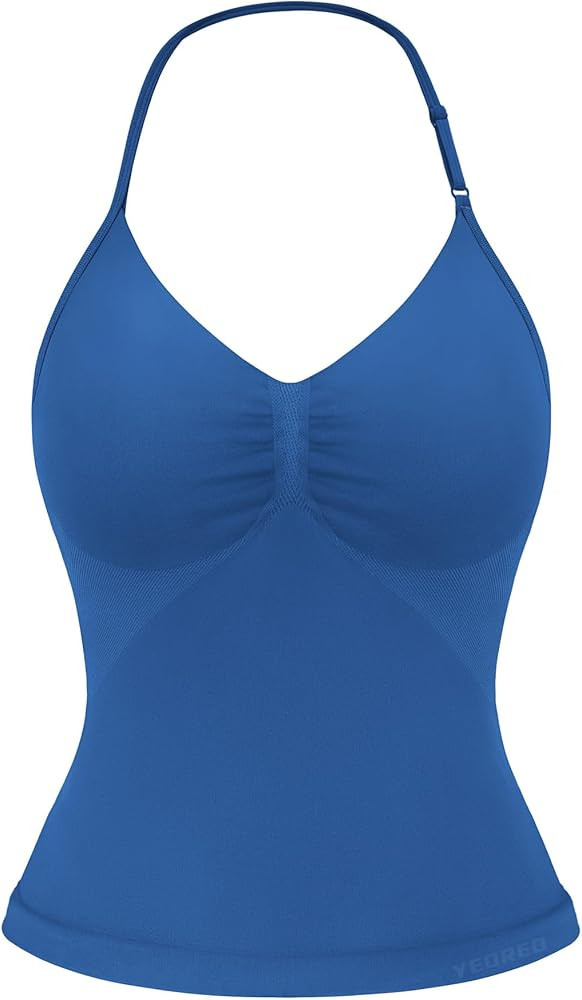 YEOREO SoftHue Impact Longline Strappy Top Women's Halter Workout Tank Tops Backless Gym Longline... | Amazon (US)