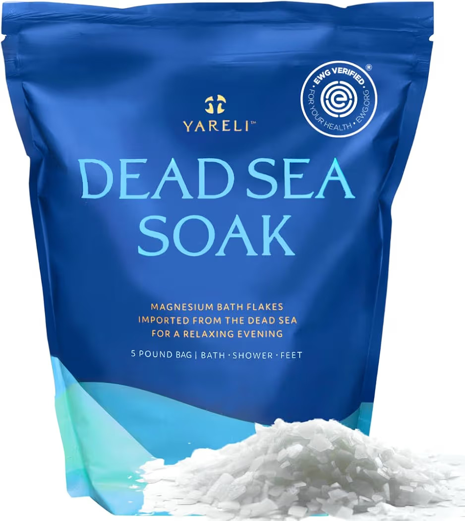 Yareli Magnesium Flakes, 5lb, Dead Sea Bath and Foot Soak, Alternative to Epsom Salt with Over 25... | Amazon (US)