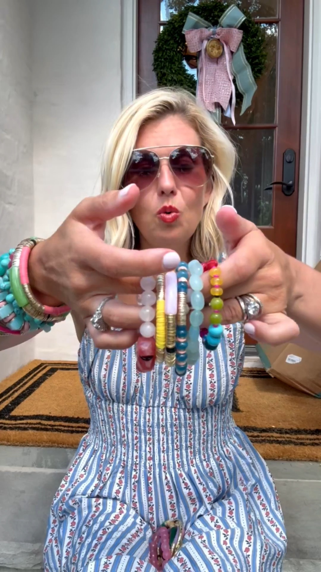 Let’s talk about we how to make a stack! Think zo, vinyl, statement piece, and layer on the rest. I do odd numbers total, and mix and match them all! ￼

Shop the mix and match EXCLUSIVE warehouse sale with Allie + Bess now!!

#LTKdayinmylife #LTKOver40 #LTKstorytime