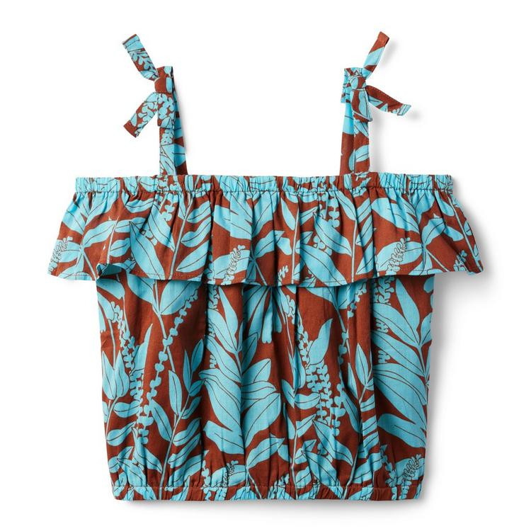 Tropical Cold Shoulder Cropped Top | Janie and Jack