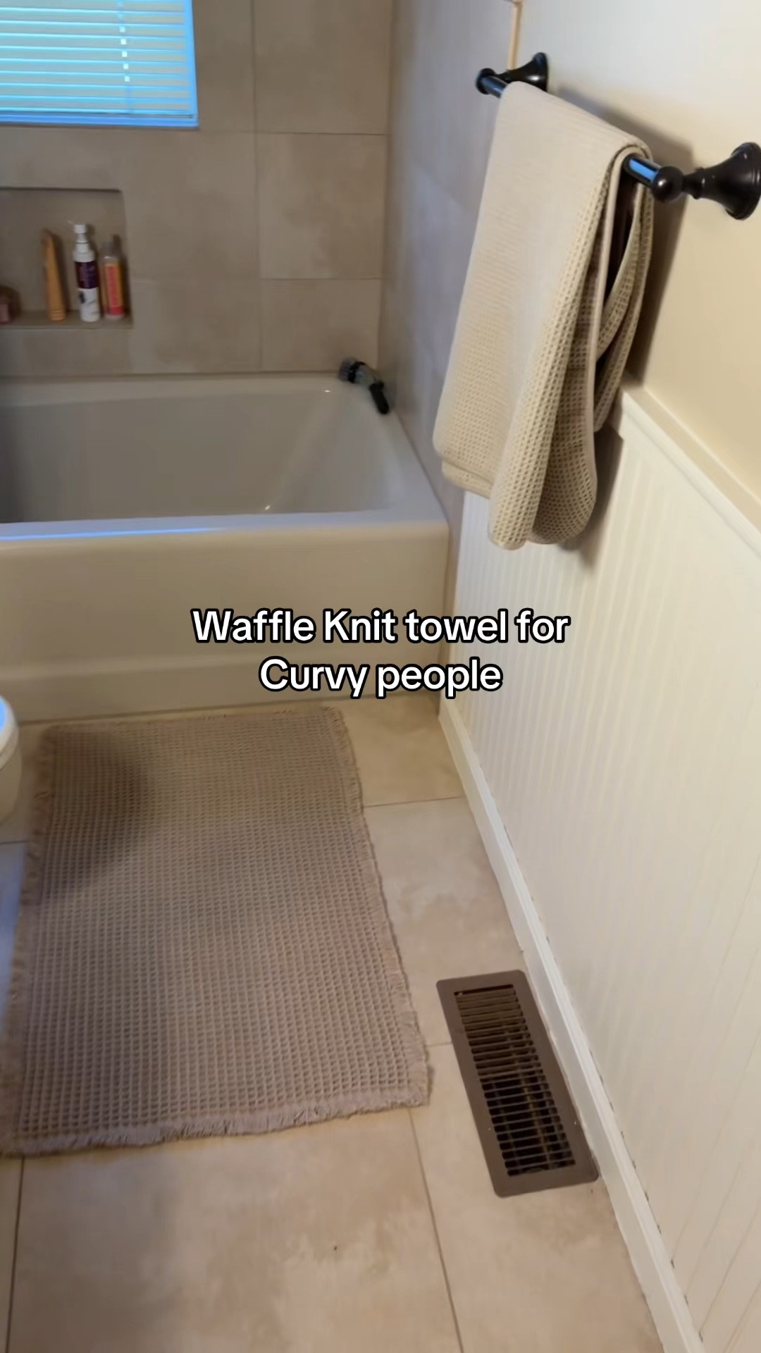 Waffle knit bath towels for curvy people. These  are fast drying, absorbant and 30x60 inches

#LTKHome