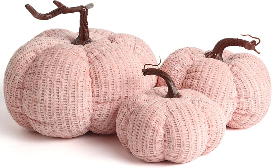 3 Sizes Fall Decor Pumpkins,Oversized Cotton Filled Fabric Pumpkin Decor,Farmhouse Decoration,Tha... | Amazon (US)