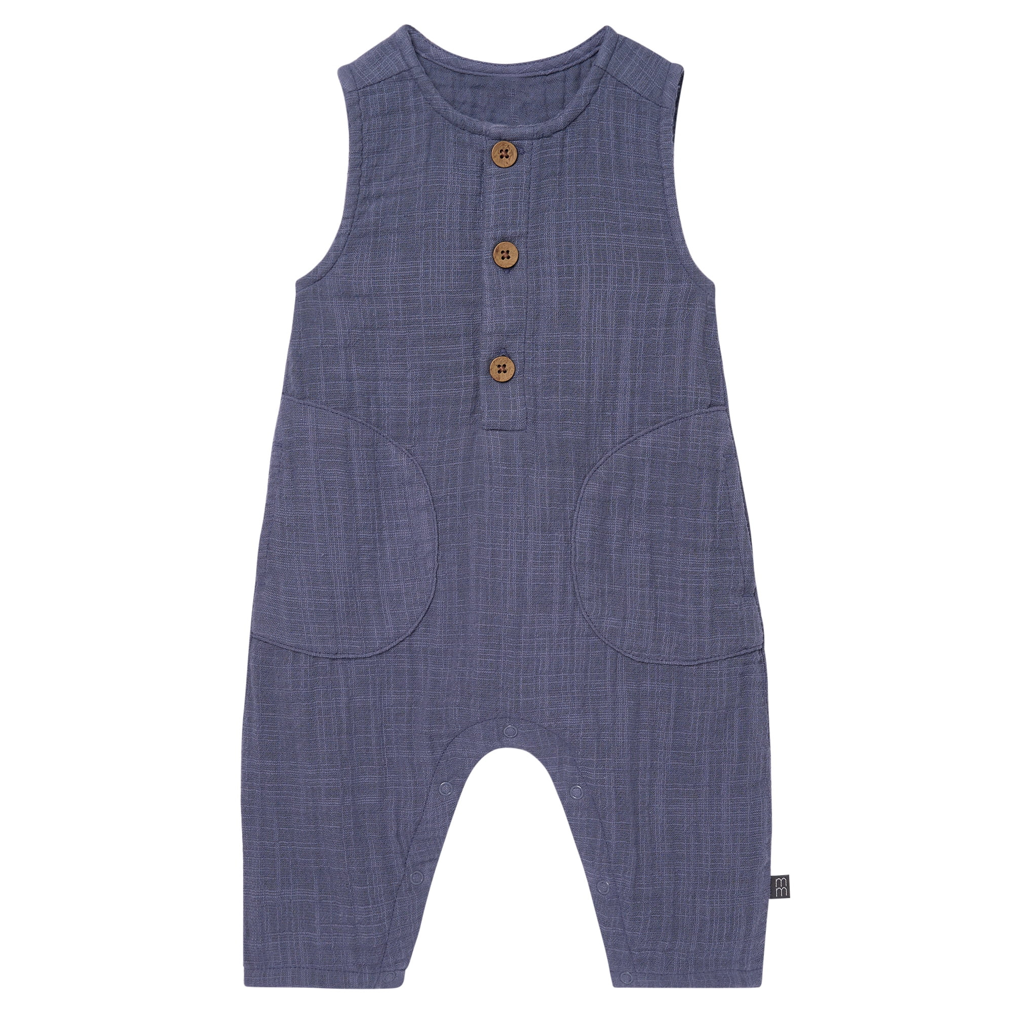 Modern Moments by Gerber Baby Boy Sleeveless Henley Romper, Sizes 0/3 Months - 24 Months | Walmart (US)