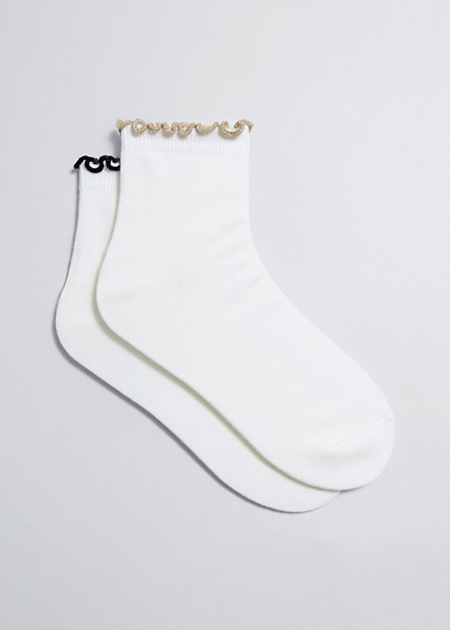 Glitter Frill Ankle Socks Set | & Other Stories US