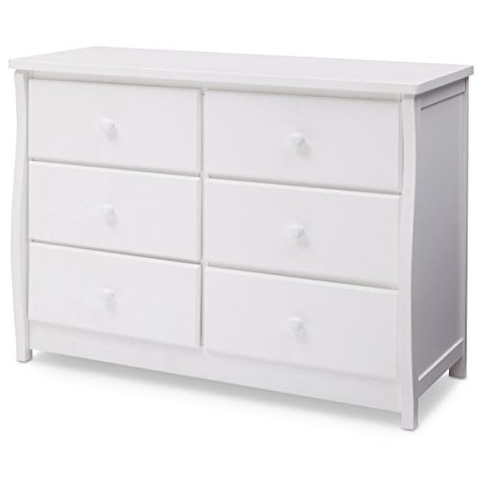 Delta Children Clermont 6 Drawer Dresser, Bianca White | Amazon (US)