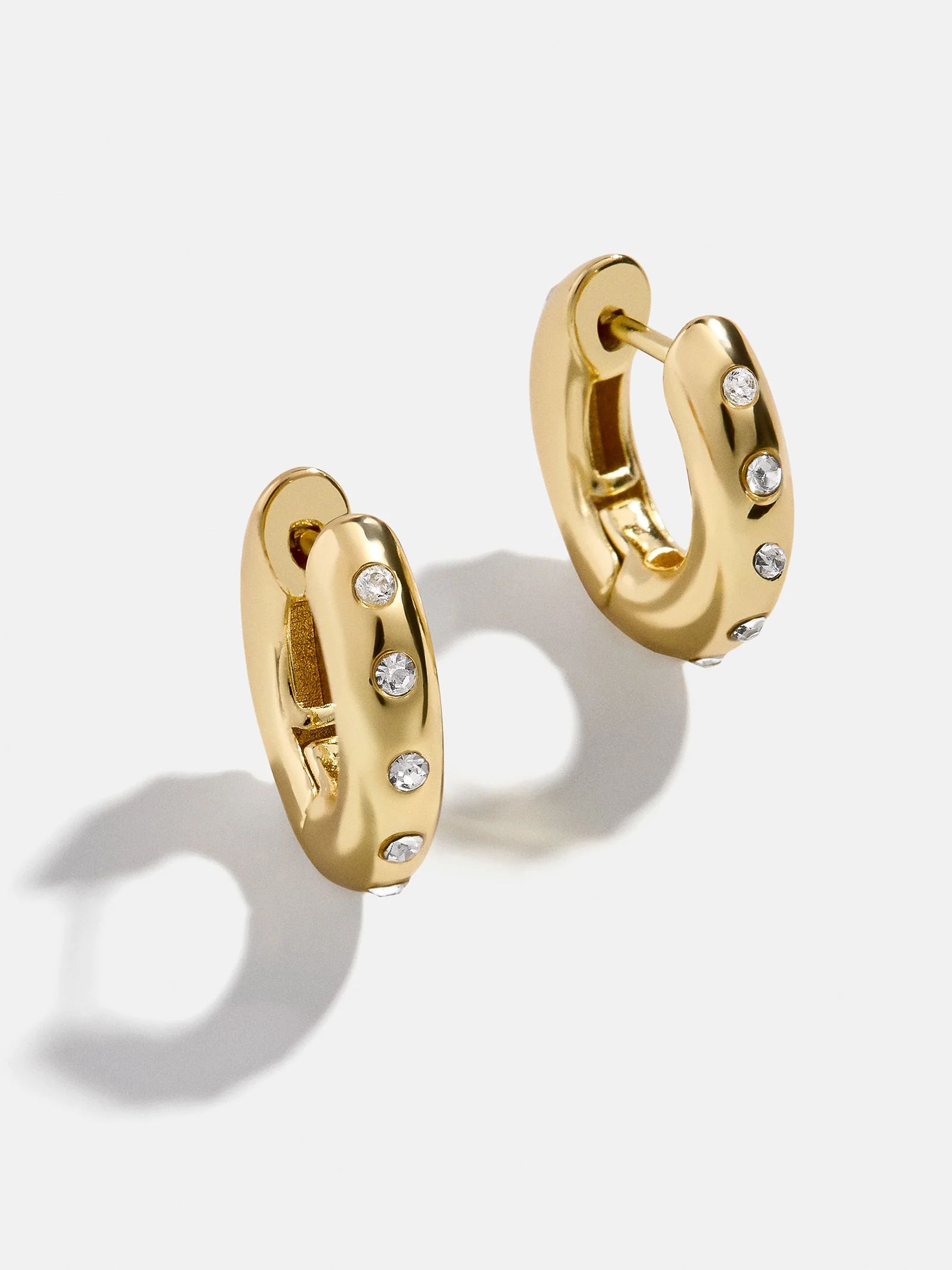 Megan Earrings - Clear/Gold | BaubleBar (US)