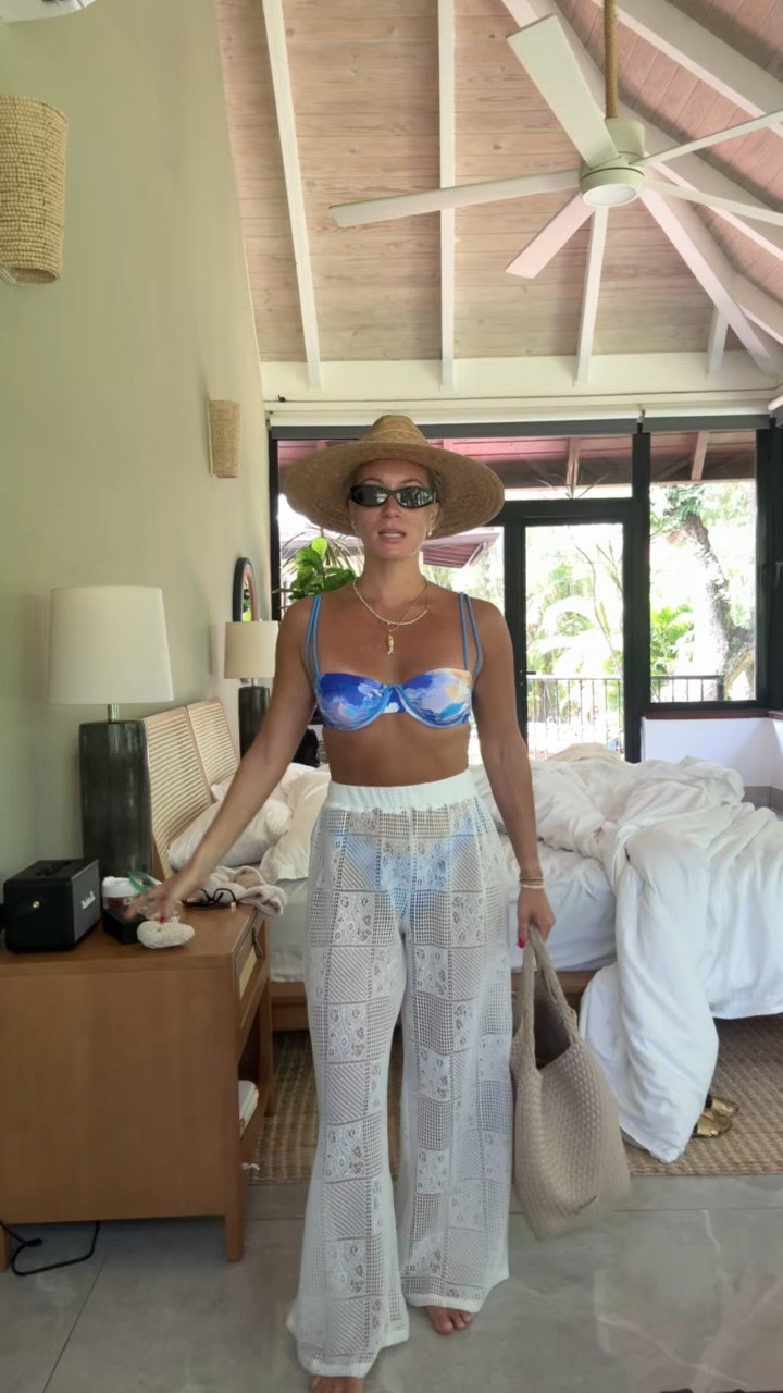 Another beach day OOTD! Gorgeous @Cupshe bikini and crochet cover up pants that are super lightweight. 

Cupshe bathing suits, bikini, beach day, vacation outfits, swim, swimwear

#LTKSwim #LTKTravel #LTKSeasonal