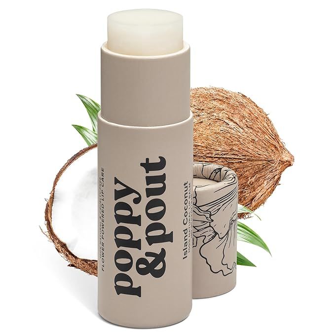 Poppy & Pout Island Coconut Jumbo Lip Balm | All Natural Lip Balms & Moisturizers | Hydrates with... | Amazon (US)