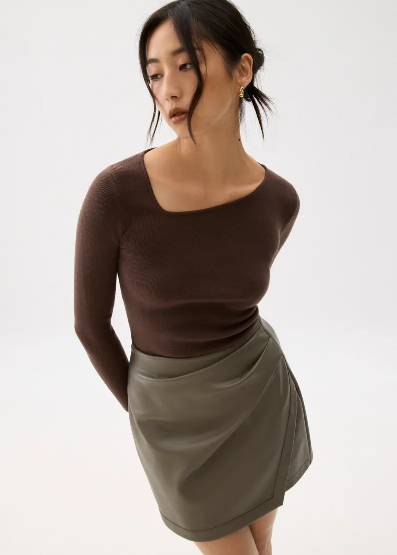 Fitted Asymmetric Knit Top | Love, Bonito USA