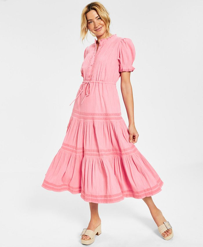 Charter Club Mommy & Me Tie-Waist Gauze Dress, Created for Macy's & Reviews - Matching Family Out... | Macys (US)