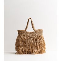 Stone Woven Fringe Tote Bag New Look | New Look (UK)