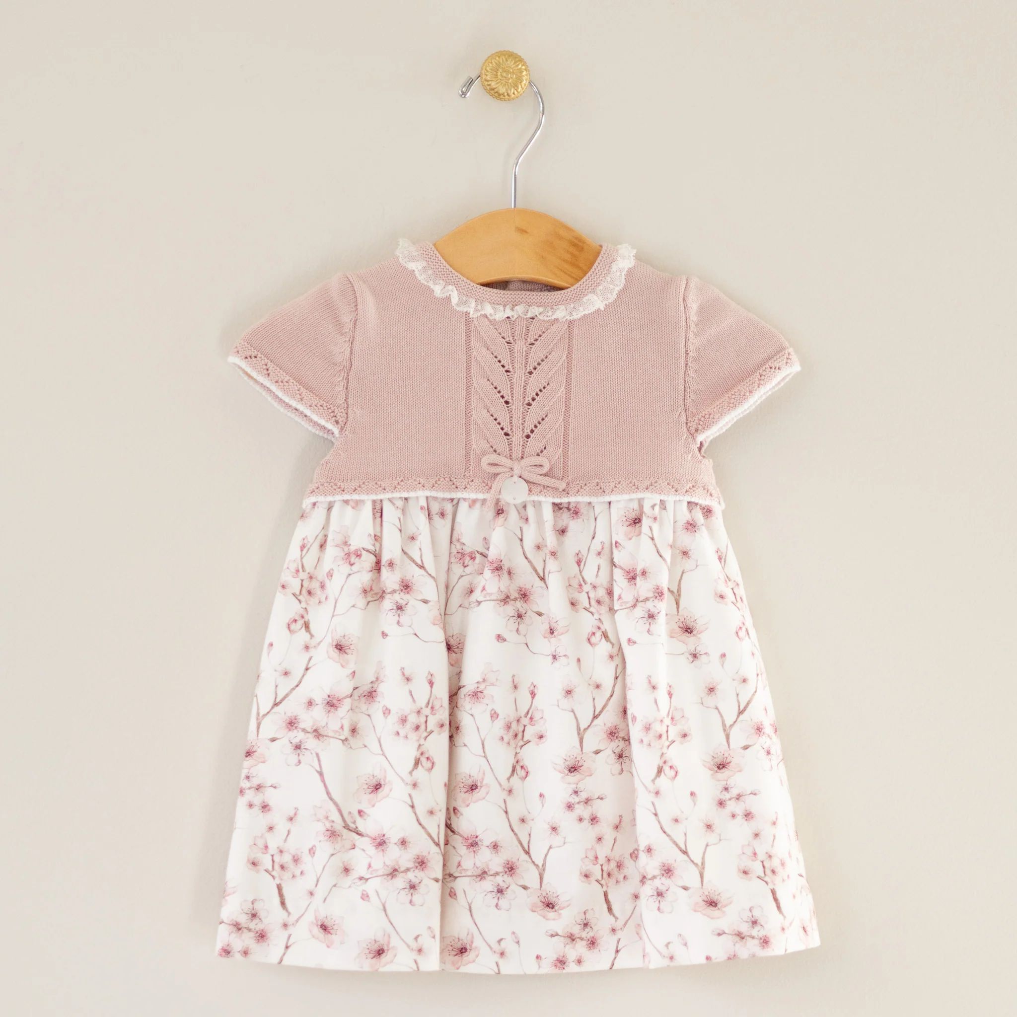 Rose Knit Dress with Cherry Blossom Print | Four and Twenty Sailors