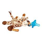 Dr. Brown's Baby Lovey Pacifier Holder & Teether Clip, Soft Plush Stuffed Animal Giraffe Pacifier Te | Amazon (US)