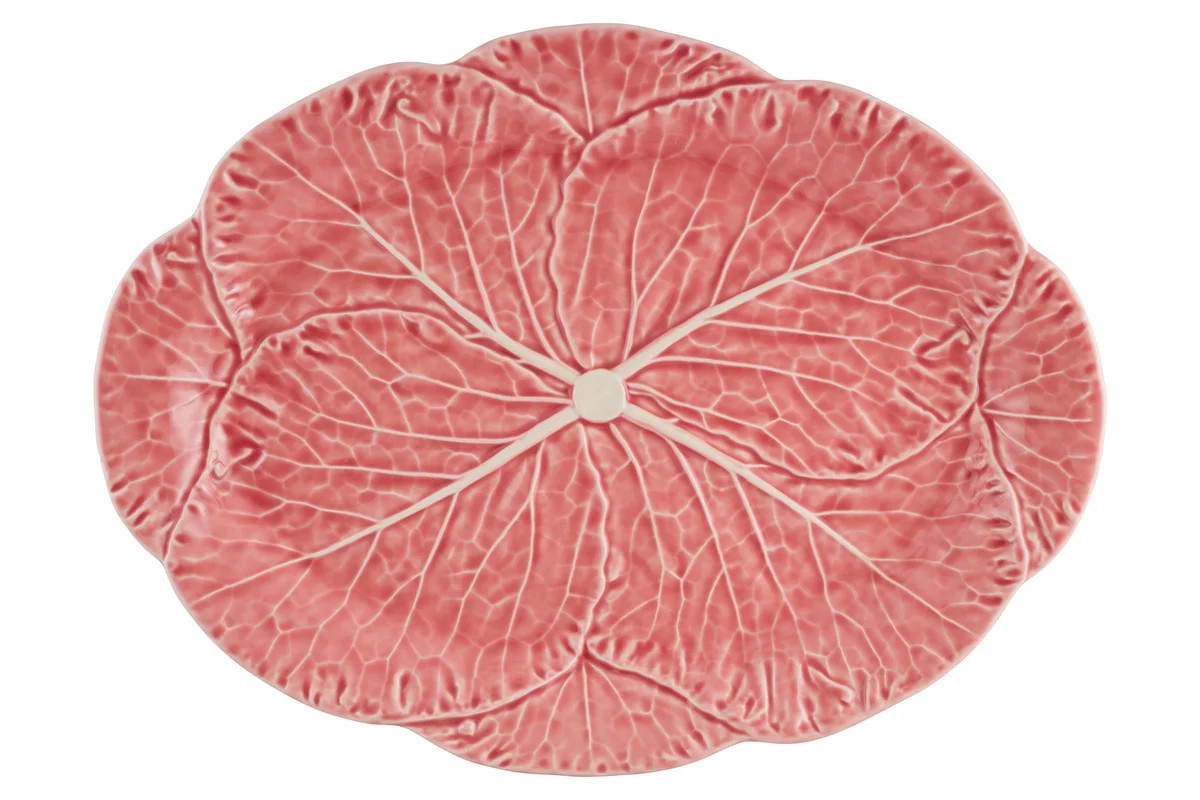 Cabbage Oval Platter 17" in Pink | Over The Moon