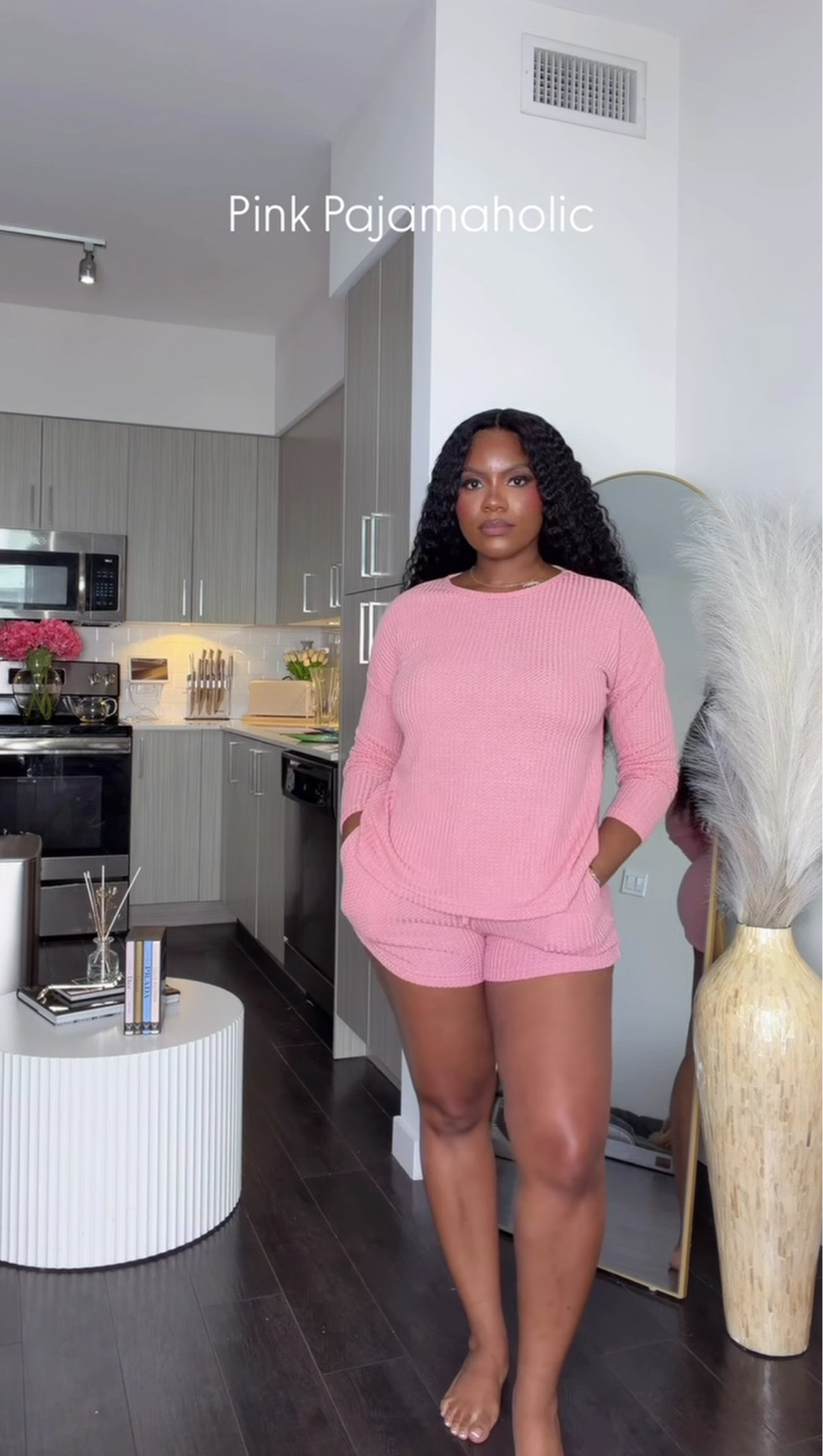 Pink is always a yes. 💕 This lounge set is soft, comfy, and cute enough that you won’t mind answering the door in it. Whether it’s a slow morning, a work-from-home day, or a self-care weekend, this is the kind of set you’ll keep reaching for.

#LTKStyle #LoungeSet #CozyStyle #EverydayEssentials