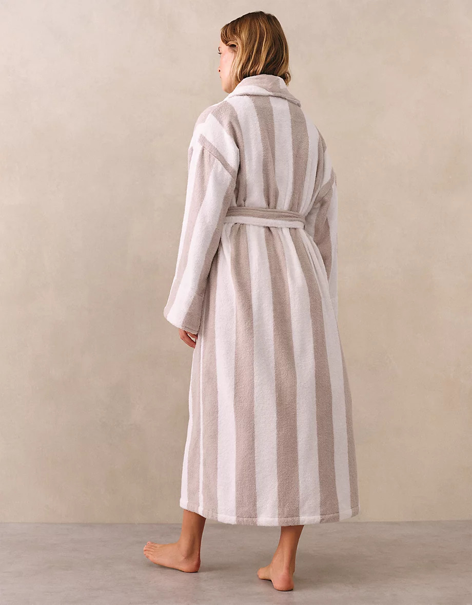 Organic Cotton Stripe Robe | The White Company UK & ROW