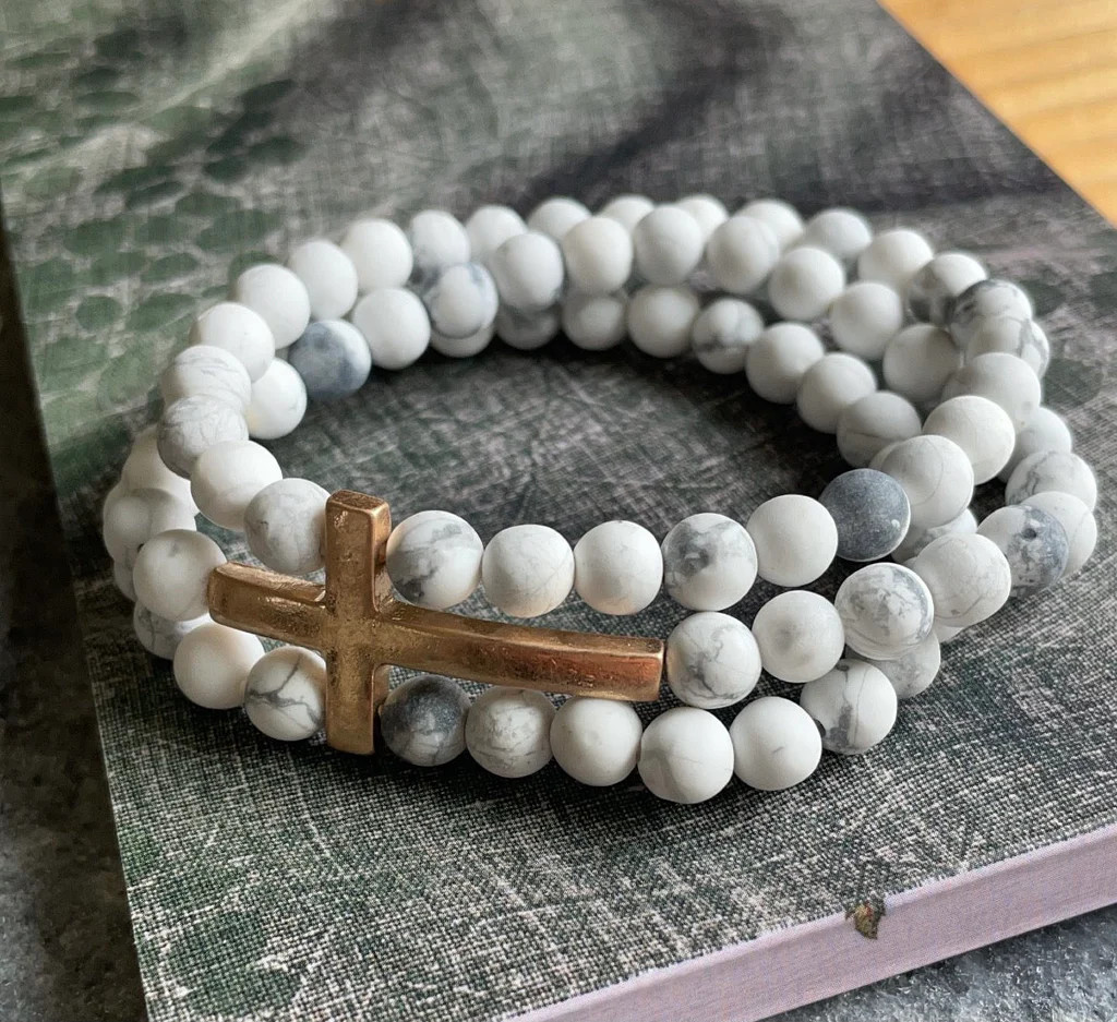 White Stone Faith Bracelet | Erin McDermott Jewelry