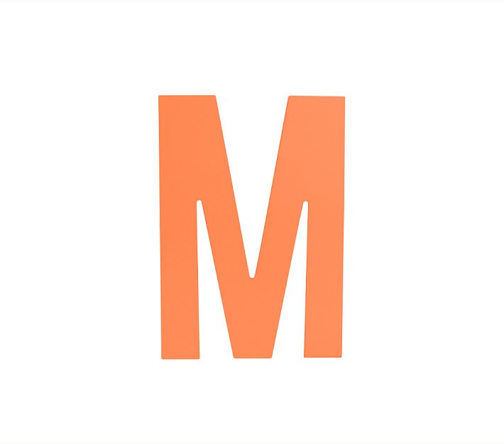 Modern Letter M, Orange | Pottery Barn Kids