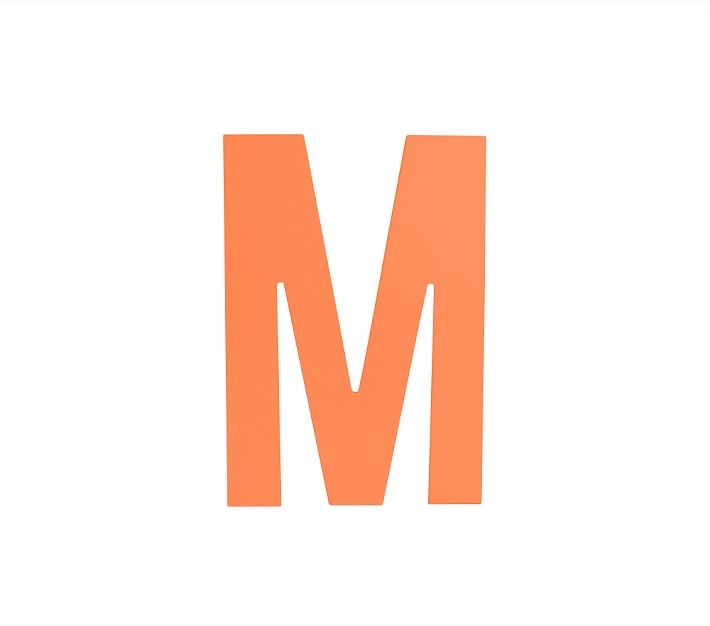 Modern Letter M, Orange | Pottery Barn Kids