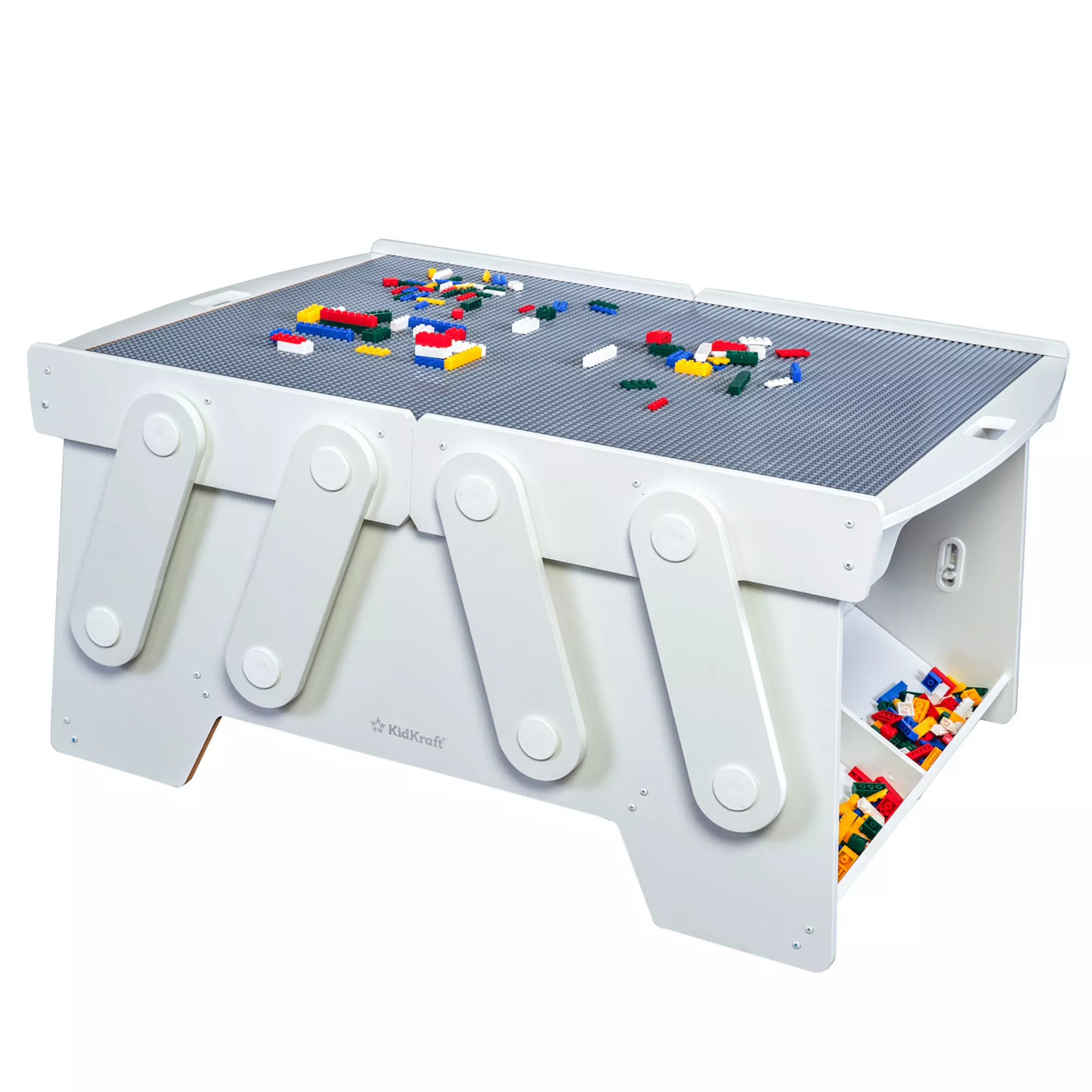 KidKraft Building Bricks Play 'N Store Wooden Mega Table with 210 Bricks | Kohl's