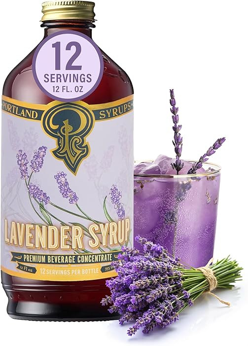 Portland Syrups Lavender Syrup - Premium Beverage Concentrate for Delicious Cocktails, Tea, Soda,... | Amazon (US)