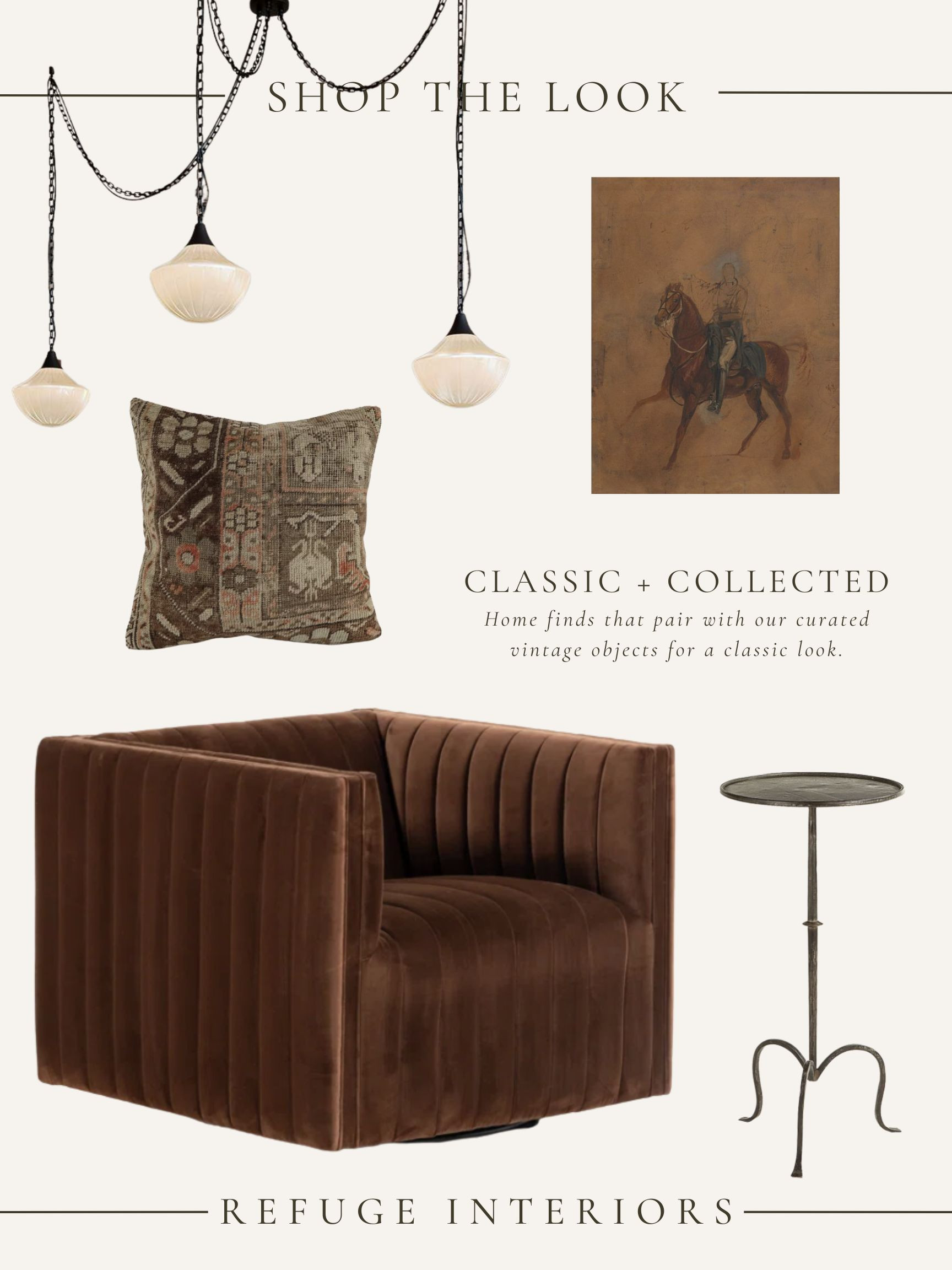 Warm and rustic living room 🤎 *These curated home finds are designed to pair with our vintage accents for a classic and collected interior infused with warmth and lived-in luxury. **Shop all our vintage objects on the website: www.refugeinteriorsbycasey.com 

 #LTKHome