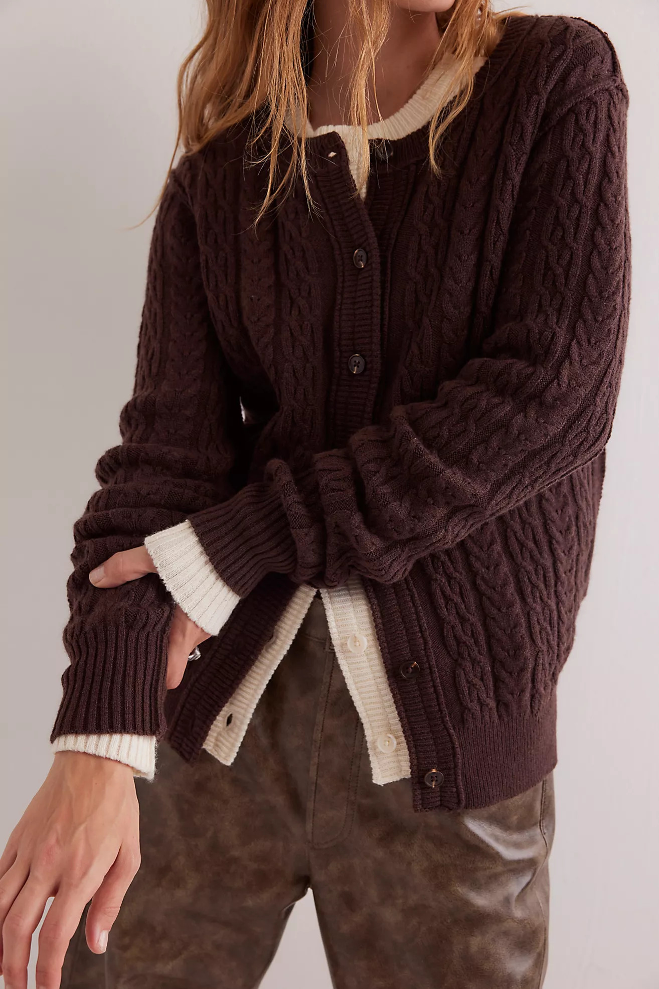 We The Free Aydin Cable Cardi | Free People (Global - UK&FR Excluded)
