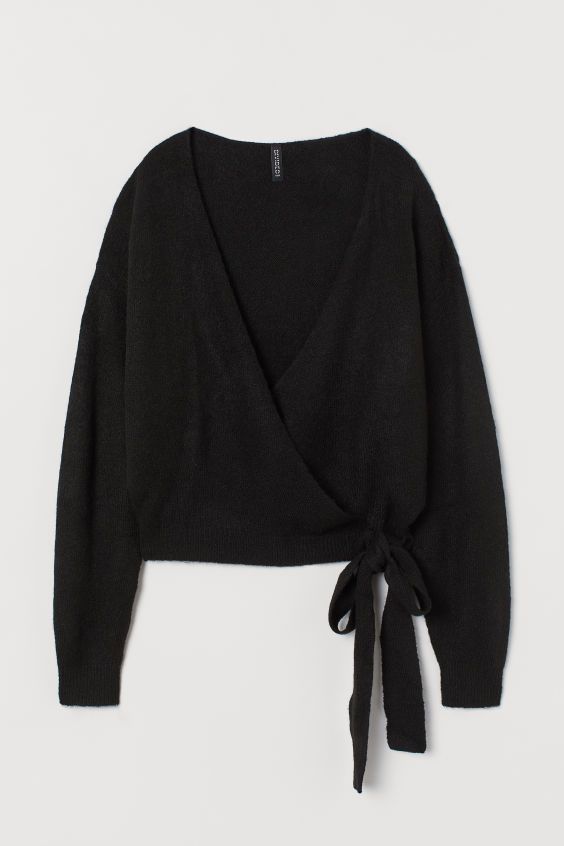 Knit Wrap-front Cardigan | H&M (US + CA)