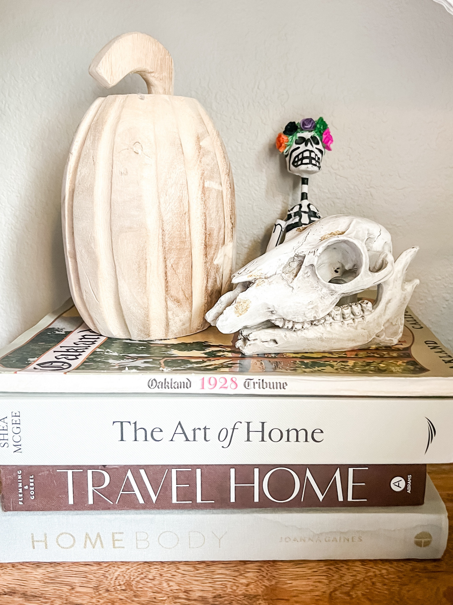 Love this wood pumpkin from Amazon and skull from Michael’s. My skelly is a souvenir from my travels in Mexico! My Amazon pumpkin is sold out in this size but the medium and small size are still available  

#LTKHalloween #LTKHome #LTKSeasonal