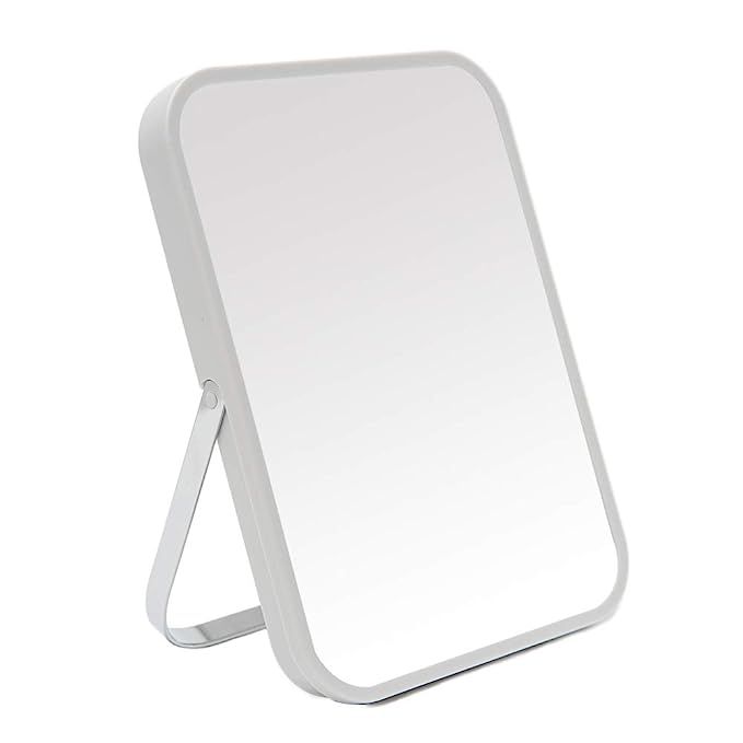 YEAKE Table Desk Vanity Makeup Mirror,8-Inch Portable Folding Mirror with Metal Stand 90°Adjusta... | Amazon (US)
