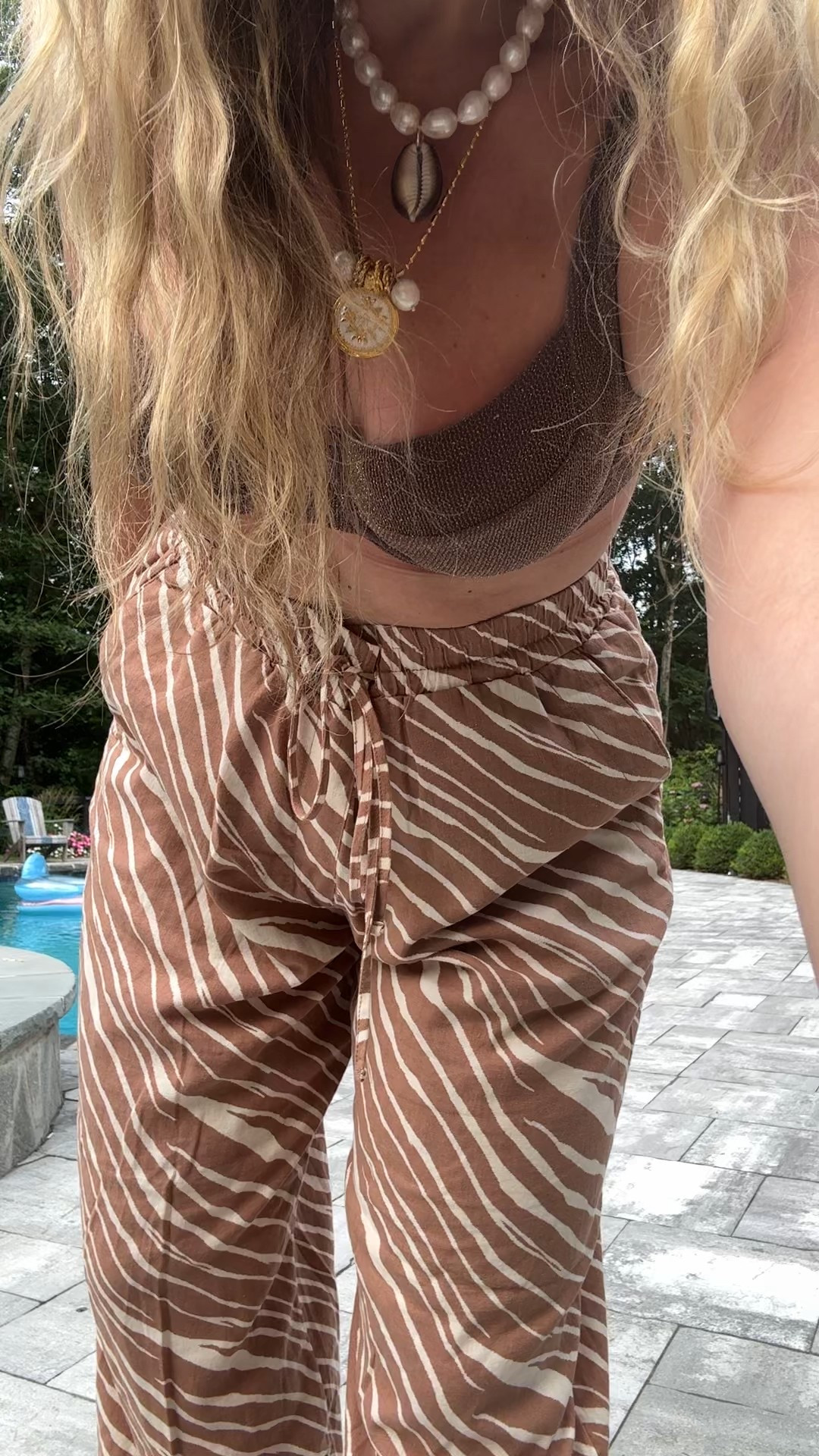 Fav swimsuit style as usual! This one is perfect for all my neutral loving girls, brown with just a touch of gold sparkle in the light. Wearing a large top, xl bottom. Also love these necklaces paired together.

#LTKSwim #LTKMidsize #LTKStyleTip