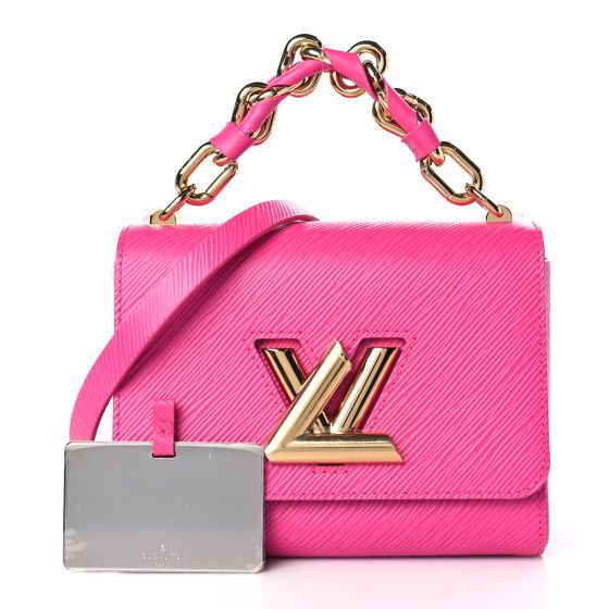 Epi Twist Braided Chain Shoulder Bag PM Rose Miami Pink | FASHIONPHILE (US)