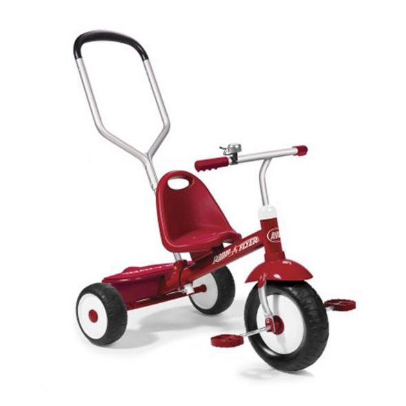 Radio Flyer Deluxe Steer and Stroll Kids Outdoor Recreation Bike Tricycle, Red | Target