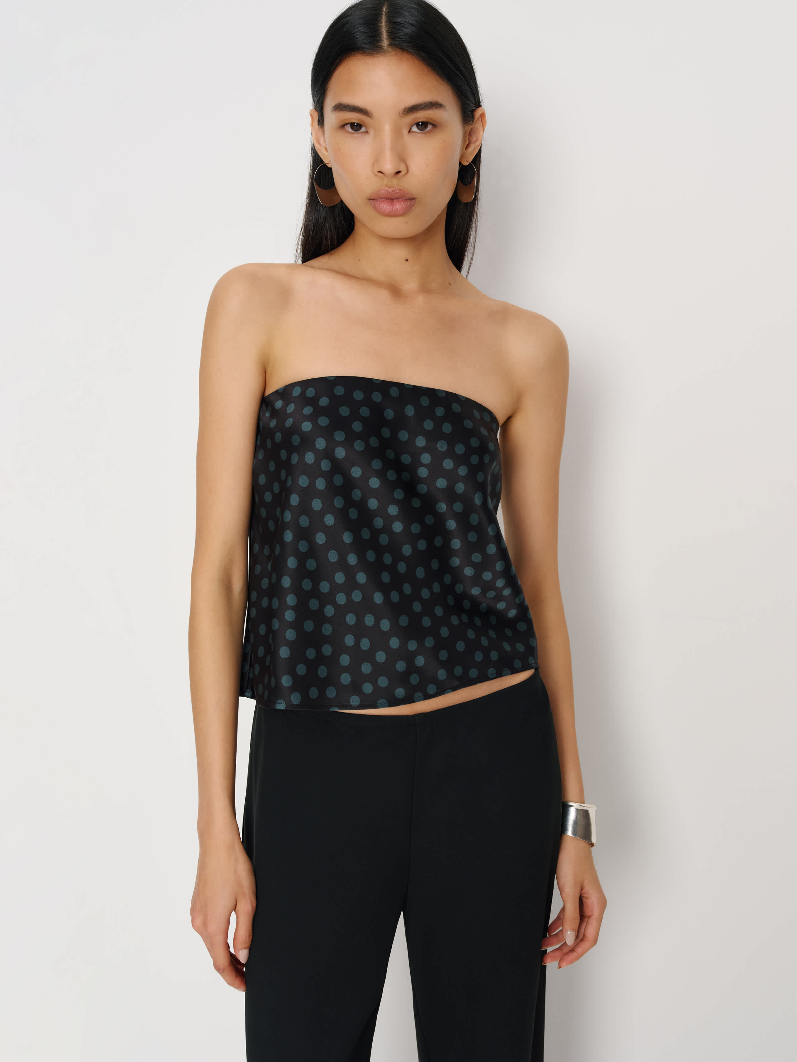 Reformation Spritz Silk Top Black Medium | Reformation (Global)