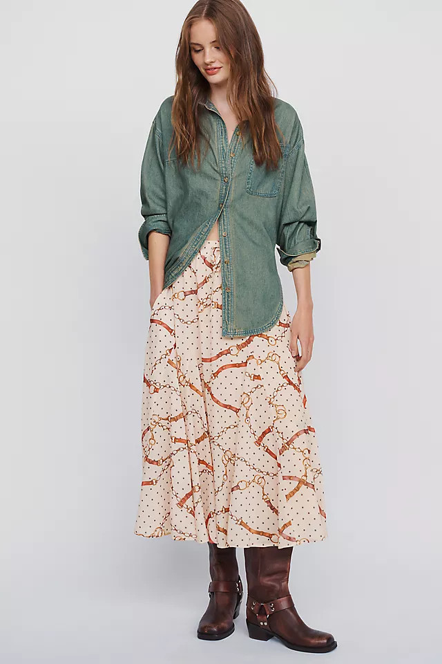 Megan Godet Midi Skirt | Anthropologie (US)