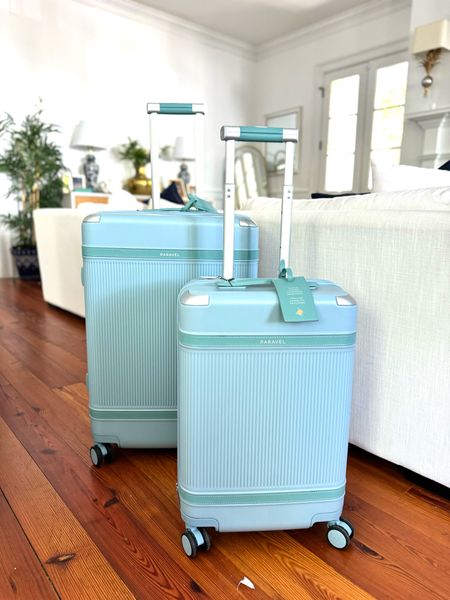 New suitcases !!!! Love this color for summer travel 🫶🏼 

#LTKtravel