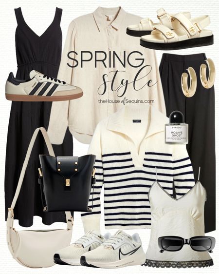 Shop these Nordstrom spring outfit finds! Striped sweater, polo sweater, lace cami, cableknit sweater, linen shirt, wide leg pants, Sam Edelman Rowan sandals, Tory Burch Kira Platform sandals, Adidas samba, Nike Air Zoom sneakers, Allsaints bucket bag and half moon Crescent bag. 

Follow my shop @thehouseofsequins on the @shop.LTK app to shop this post and get my exclusive app-only content!

#liketkit 
@shop.ltk
https://liketk.it/4yo6o

#LTKSeasonal #LTKshoecrush #LTKstyletip