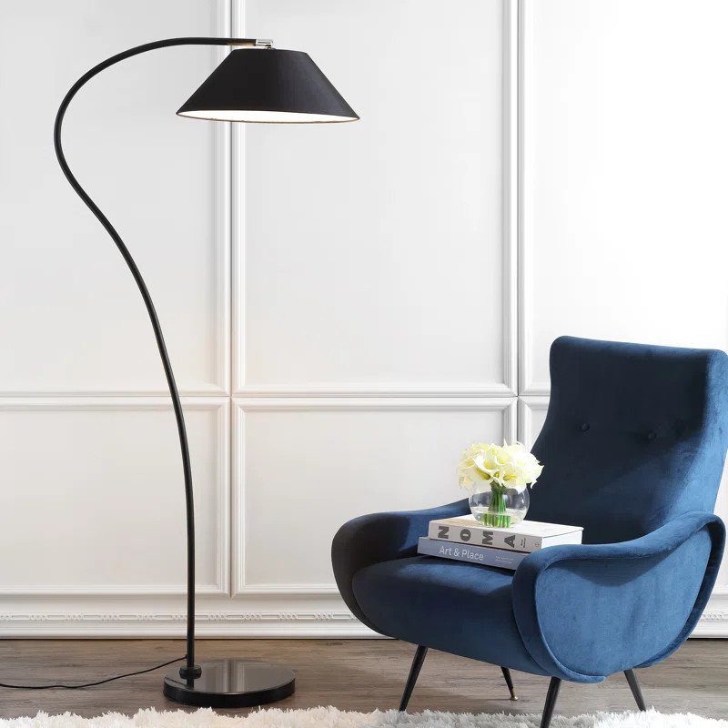 Wimborne 69'' Black Arched/Arc Floor Lamp | Wayfair North America