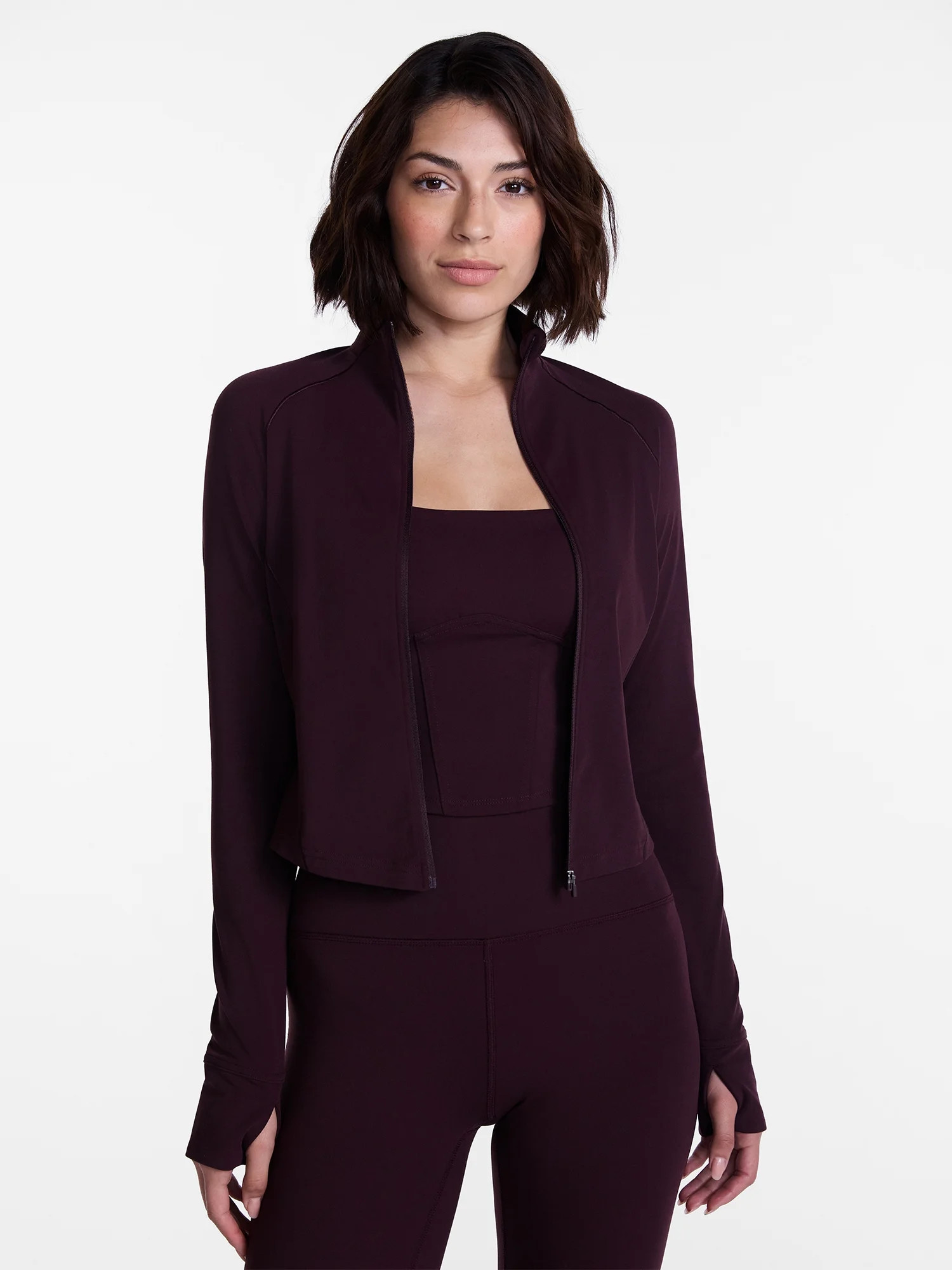 Avia Women's SoftSculpt Crop Jacket,Size XS-4X | Walmart (US)