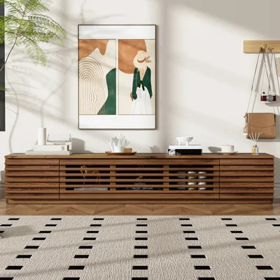 Modern TV Stand , Entertainment Center with Cable Management, Soft-Closing Hinges for Living Room | Wayfair North America
