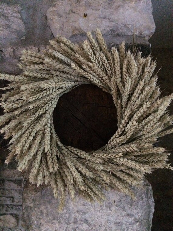 Farmhouse Wreath Dried Natural Wheat Wreath Year Round | Etsy | Etsy (UK)