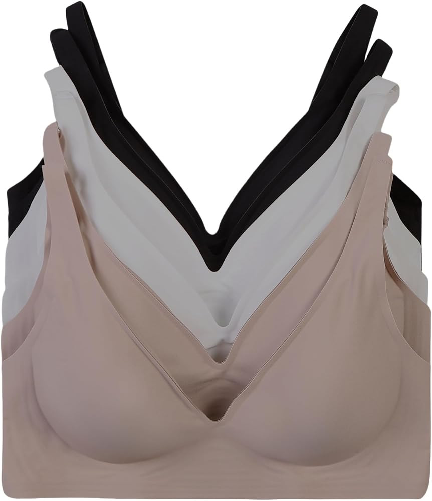 Viola's Secret 6 Pack of Color Print T-Shirt Bras B Cup C Cup and D Cup | Amazon (US)