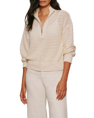 Quarter Zip Openwork Sweater | Bloomingdale's (AU)