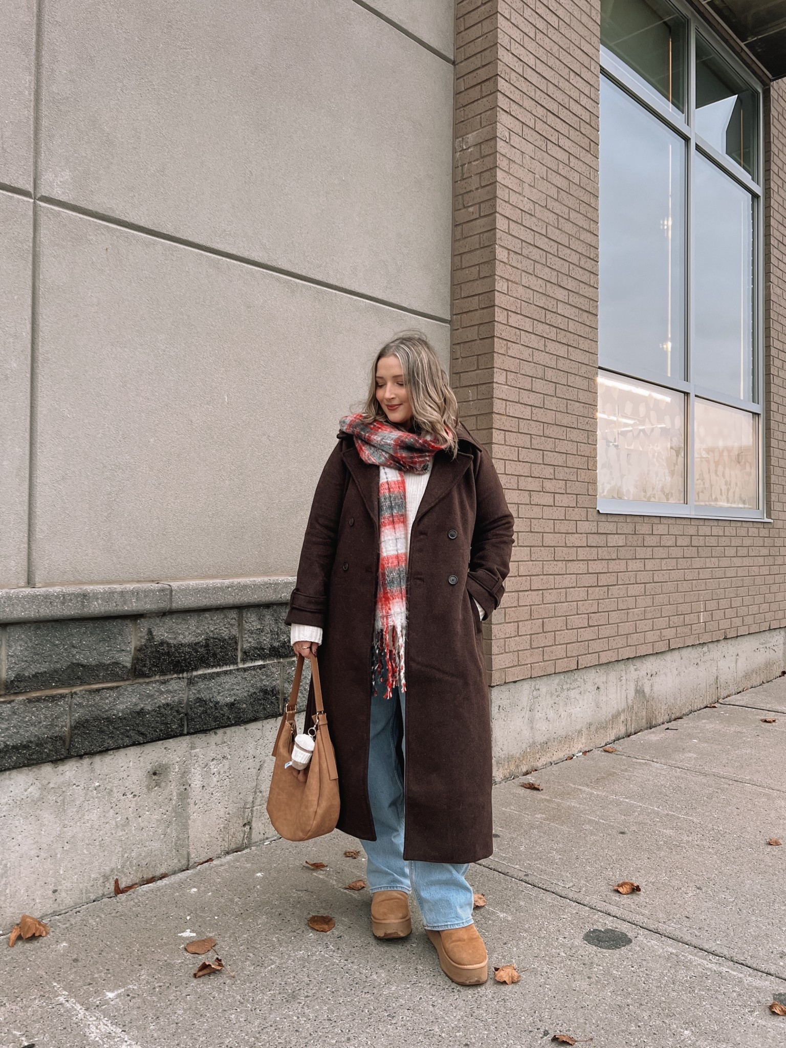 Winter outfit on Black Friday sale! Stackable code CYBERAF for extra 15% off at Abercrombie. Wearing my usual size L in the wool trench coat - love the dark chocolate brown! Also wearing L in the sweater. Wearing 32 in the jeans, could have done a 31 but I like a looser fit. Ugg look for less boots are super comfy and such good quality! I’m a 9.5-10 shoe and wear a 10 in these. Linked similar festive plaid scarves
#LTKCyberWeek


#LTKwinter #LTKmidsize