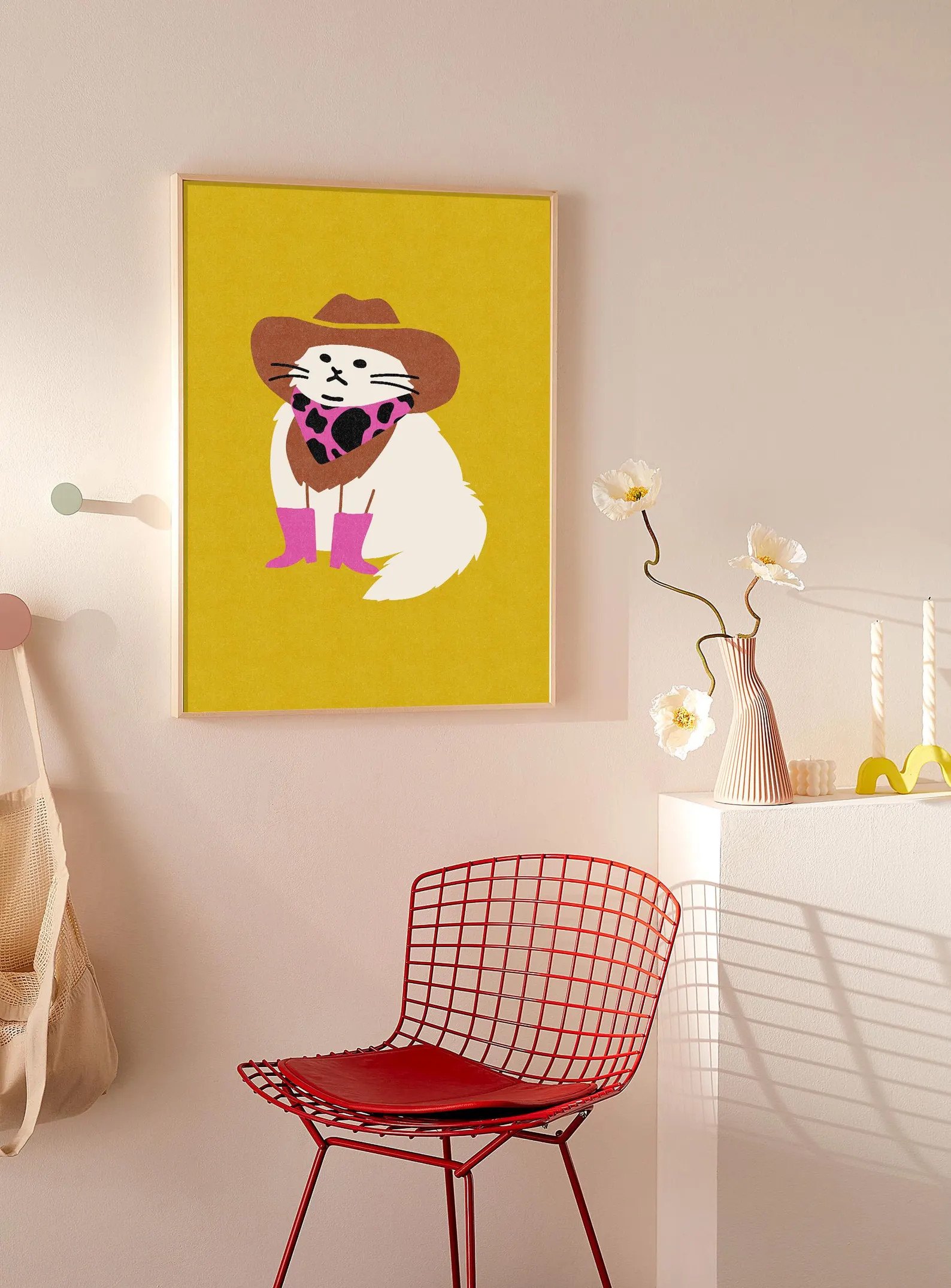 Western Cat Print, Cat With Cowboy Hat and Cowboy Boots, Cat Lover Gift, Eclectic Ranch Art, West... | Etsy (US)