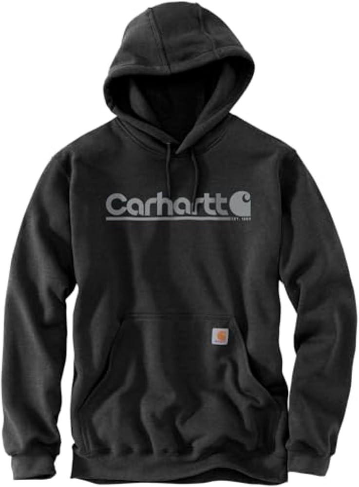 Carhartt Men's Rain Defender Loose Fit Midweight Logo Graphic Sweatshirt | Amazon (US)